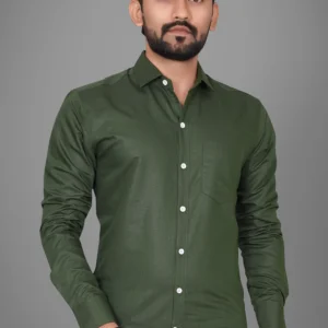 Men’s Olive Green Casual Shirt