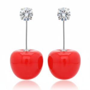 Red Apple Drop Earrings