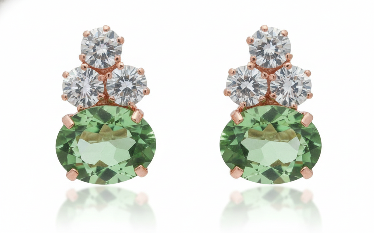 Earrings with Rose Gold Finish