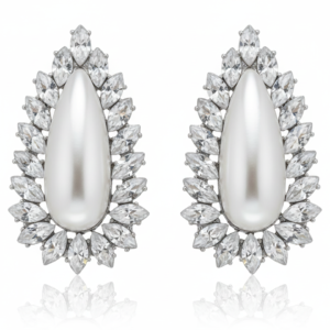 Pearl Drop Stud Earrings