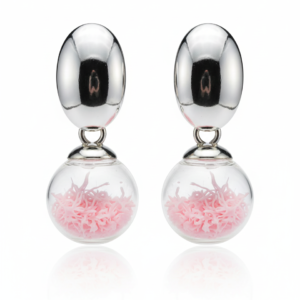 Transparent Ball Drop Earrings