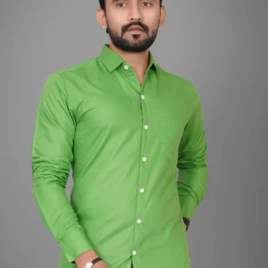 Bright Green Casual Shirt