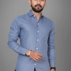 Steel Blue Casual Shirt