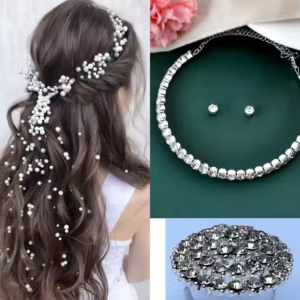 Hair Pearl & Choker Combo Set