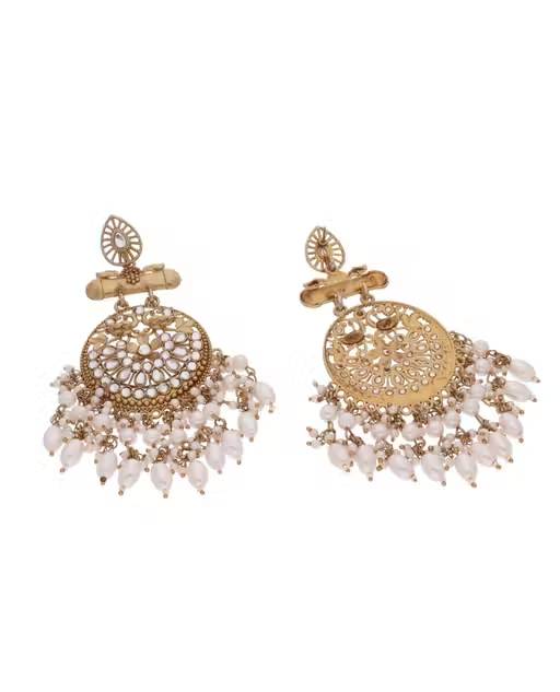 Pearl Dangle Earrings - Image 3
