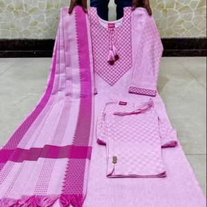 Cotton Embroidered Kurti Pant Set for Women