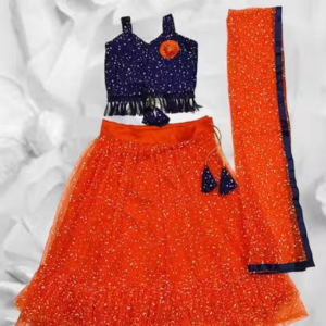 Kids Fully Stitched Lehenga Choli with Dupatta Set