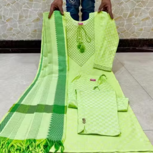 Cotton Embroidered Kurti Pant Set for Women