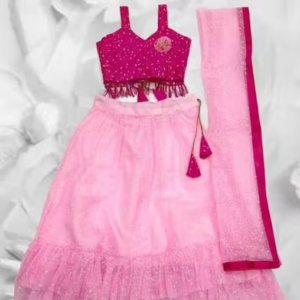 Kids Fully Stitched Lehenga Choli with Dupatta Set