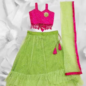 Kids Fully Stitched Lehenga Choli with Dupatta Set