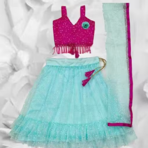 Kids Fully Stitched Lehenga Choli with Dupatta Set