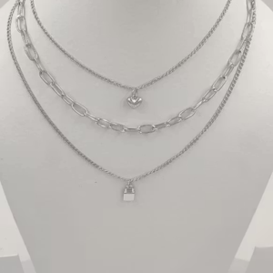Trendy Minimal Triple Layer Necklace