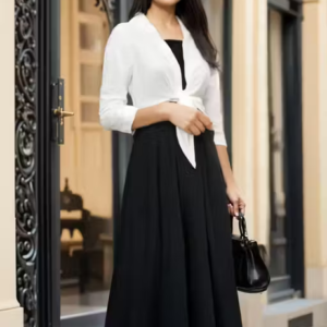 Women Solid Crepe Dress