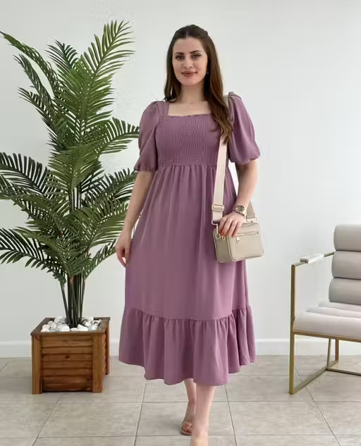 Fancy Gathered Women Dress and Gown - Image 2