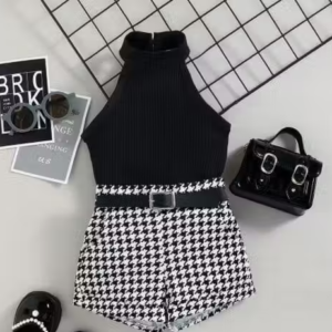 Babli Black Kids Top & Bottom Set