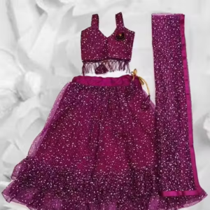 Kids Fully Stitched Lehenga Choli with Dupatta Set