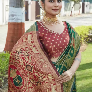 saree with unstitched blouse