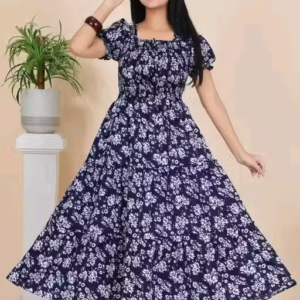 Trendy Women Fashion Printed Maxi Dress