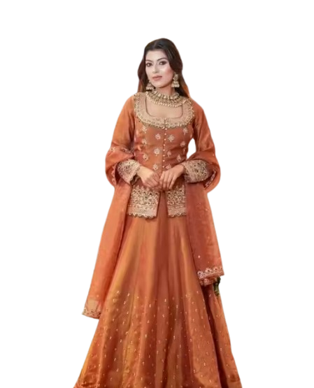 Women Designer Silk Lehenga Choli with Dupatta Set
