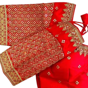 Women Banglori Silk Embroidered Blouse with Double Sequin Work