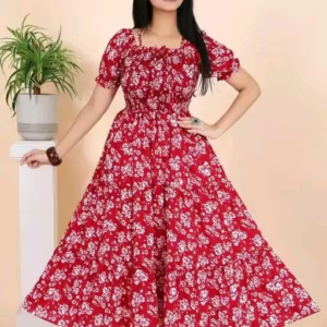 Trendy Women Fashion Printed Maxi Dress