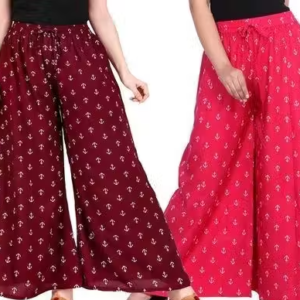 Gorgeous Trendy Women’s Printed Palazzo Combo (Pack of 2)