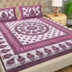 Jaipuri Cotton Double Bedsheet with 2 Pillow Covers