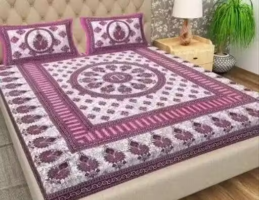 Jaipuri Cotton Double Bedsheet with 2 Pillow Covers