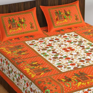 Trendy Jaipuri Double Bedsheet with 2 Pillow Covers
