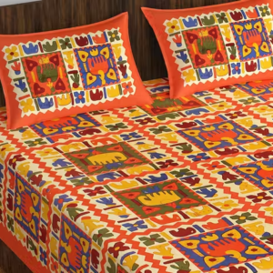 Trendy Jaipuri Double Bedsheet with 2 Pillow Covers