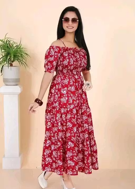 Trendy Women Fashion Printed Maxi Dress - Image 3