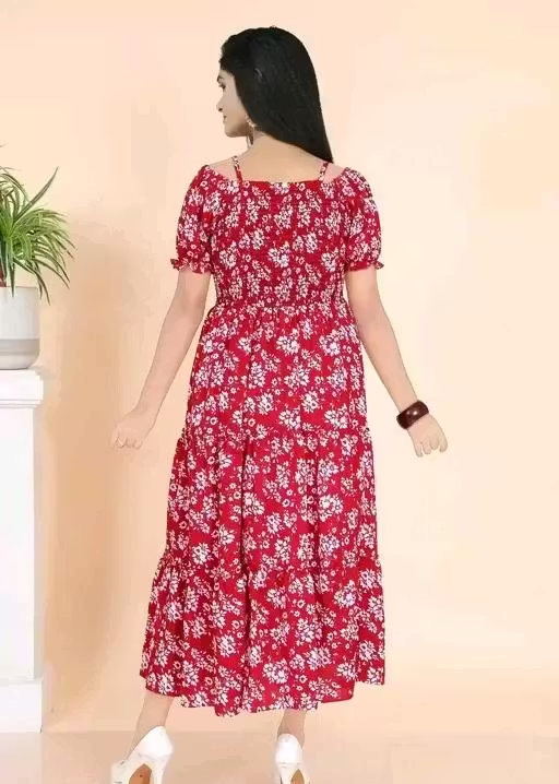 Trendy Women Fashion Printed Maxi Dress - Image 4