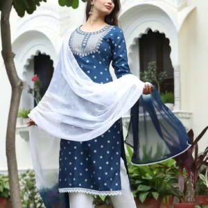 Rayon Neck Embroidery 3 Pc Suit for Women