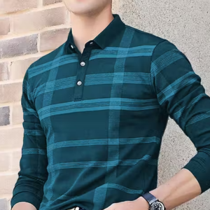 Men's Checked Cotton T-Shirt