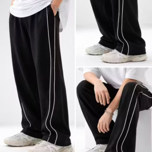 Men’s Black Track Pants – Loose Fit Joggers