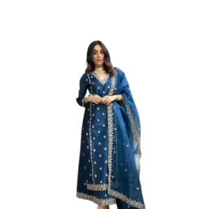 Women Cotton Kurta Pant Set with Dupatta