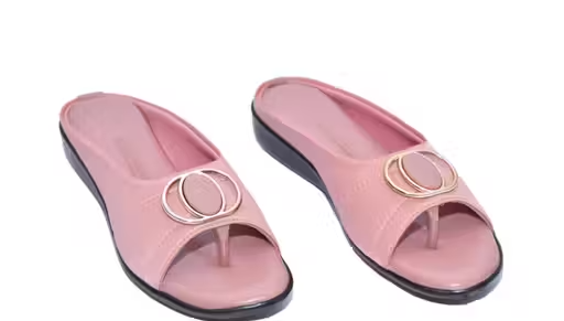 Women Peach Flat Sandal & Flip Flops - Image 2