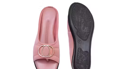 Women Peach Flat Sandal & Flip Flops - Image 4
