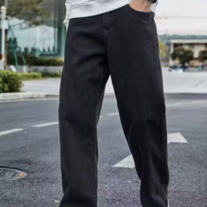 Men’s Loose Fit Black Denim Jeans
