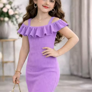 Stylish Fit & Flare Party Dress for Girls