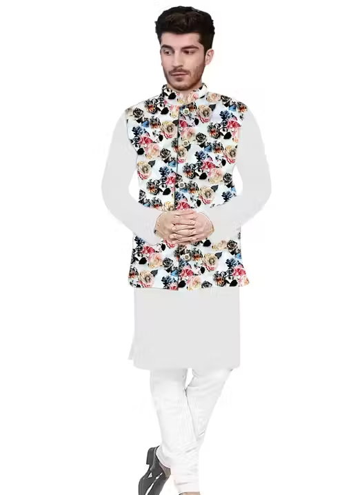 Classy Men Cotton Kurta Set - Image 2