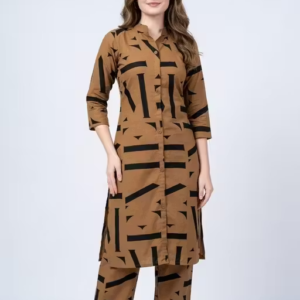 Brown Co-ord Set for Women & Girls