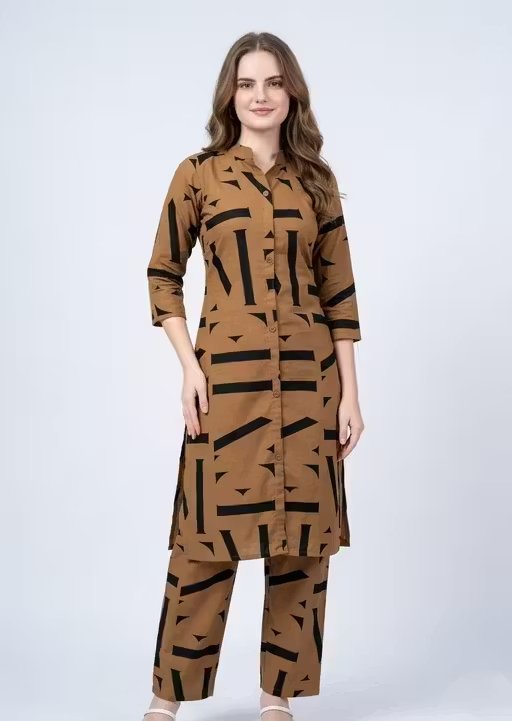Brown Co-ord Set for Women & Girls