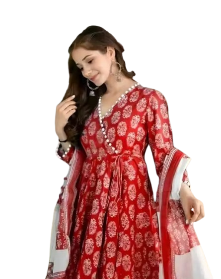 Women Printed Viscose Rayon Kurta - Image 3