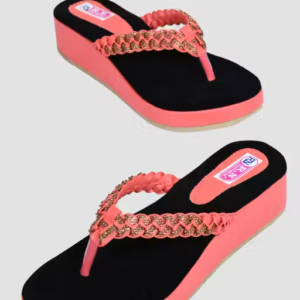 Women Pink Platform Wedges Sandal