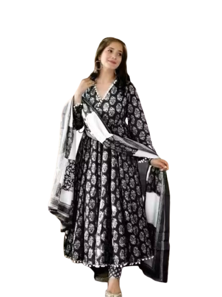 Women Printed Viscose Rayon Kurta - Image 3