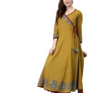 Women Solid Cotton Blend Kurta
