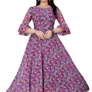 Women Georgette Digital Printed Kurti Gown