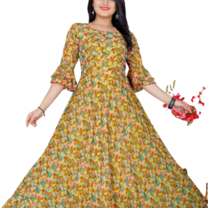 Women Georgette Digital Printed Kurti Gown