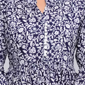 Sanganeri Rayon Anarkali Kurti for Women